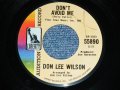 DON LEE WILSON -  DON'T AVOID ME ( LIGHT THIN  STYLE LOGO ) / SALLY      1966  US ORIGINAL Audition Promo 7 Single 