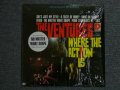 WHERE THE ACTION IS Dark Blue With／Silver Print Label With Song Titel Sticker On Front Cover 