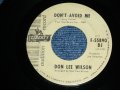 DON LEE WILSON -  DON'T AVOID ME ( OLD STYLE LOGO ) / SALLY      1966  US ORIGINAL Audition Promo 7 Single 
