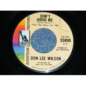 画像: DON LEE WILSON -  DON'T AVOID ME ( LIGHT THIN  STYLE LOGO ) / SALLY      1966  US ORIGINAL Audition Promo 7 Single 