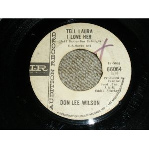 画像: DON LEE WILSON -  TELL .LAULA I LOVE HER ( THIN LOGO STYLE ) / ANGEL      1964  US ORIGINAL White Label Promo 7 Single 