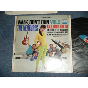 画像: WALK DON'T RUN VOL.2  : 1st press Jacket SWEAT SHIRT Version  1965 US AMERICA ORIGINAL "BLUE with BLACK PRINT Label"  MONO