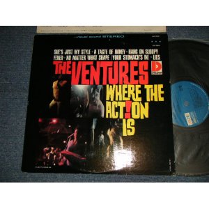 画像: WHERE THE ACTION IS     Late 1965 Version? US AMERICA 2nd Press "BLUE with BLACK PRINT Label" STEREO Used LP