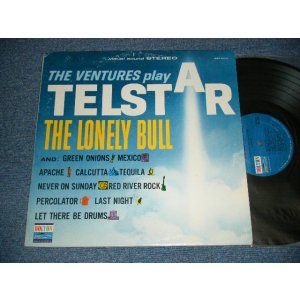 画像: THE VENTURES PLAY TELSTAR ・THE LONELY BULL      1964 Version US AMERICA RE-PRESS "BLUE With BLACK Print Label" "SMALL STEREO Logo on Label" 