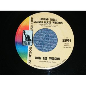 画像: DON LEE WILSON -  BEHIND THESE STAINED GLASS WINDOWS ( FATS & LARGE  STYLE LOGO ) / KISS TOMORROW GOODBYE       1967  US ORIGINAL Audition Promo 7 Single 