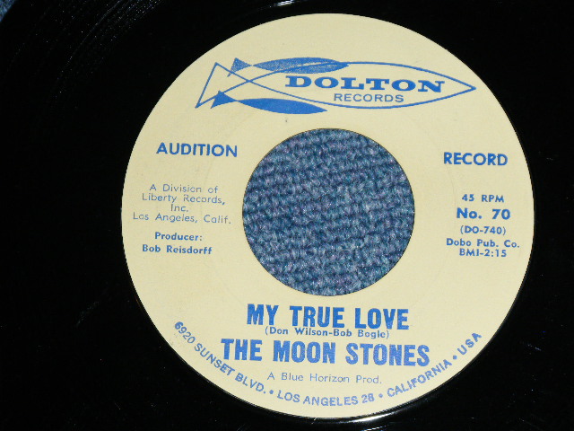 画像1: THE MOON STONES ( BOB BOGGLE & DON WILSON WORKS of THE VENTURES ) - MY TRUE LOVE / LOVE CALL  1963 US ORIGINAL Audition Label PROMO 7"45's Single 