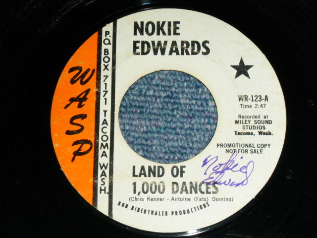 画像1: NOKIE EDWARDS  -  LAND OF 1,000 DANCES /  MUDDY MISSISSIPPI LINE : With 60's AUTOGRAPHED SIGN by NOKIE 