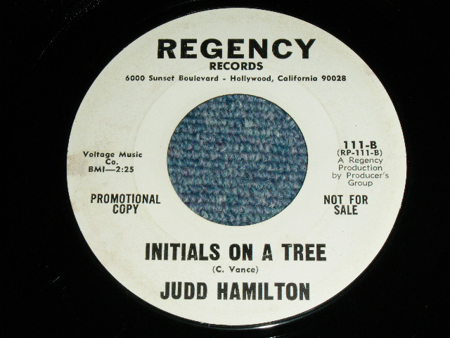 画像: JUDD HAMILTON - FLIGHT 103 / INITIALS ON A TREE :  US ORIGINAL WHITE LABEL PROMO 