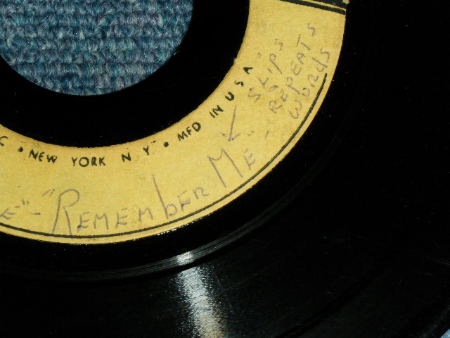 画像: DON WILSON - TREAT ME NICE / REMEMBER ME  ( UNRELEASED VERSION )   1960's US ORIGINAL  TEST PRESS for ACCETATE 7" Single  