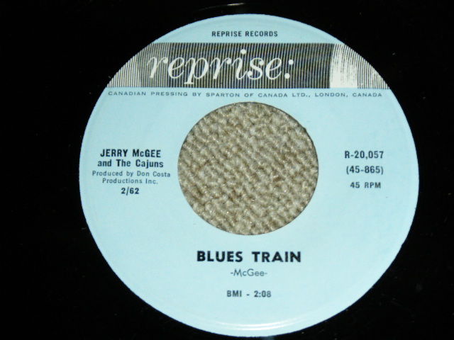 画像: JERRY McGEE- WALKIN' / BLUES TRAIN  : 1963?  US ORIGINAL Rare "BLUE Label" 7"Sinlge 