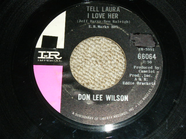 画像1: DON LEE WILSON -  TELL .LAULA I LOVE HER / ANGEL    :  1964  US ORIGINAL  7 Single 