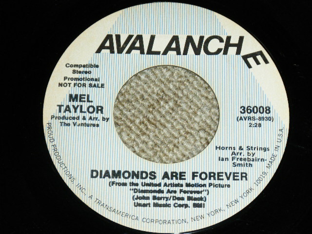 画像: MEL TAYLOR - DIAMOND ARE FOREVER  / DIAMOND ARE FOREVER  :  US ORIGINAL PROMO ONLY SAME FLIP 7" SINGLE 
