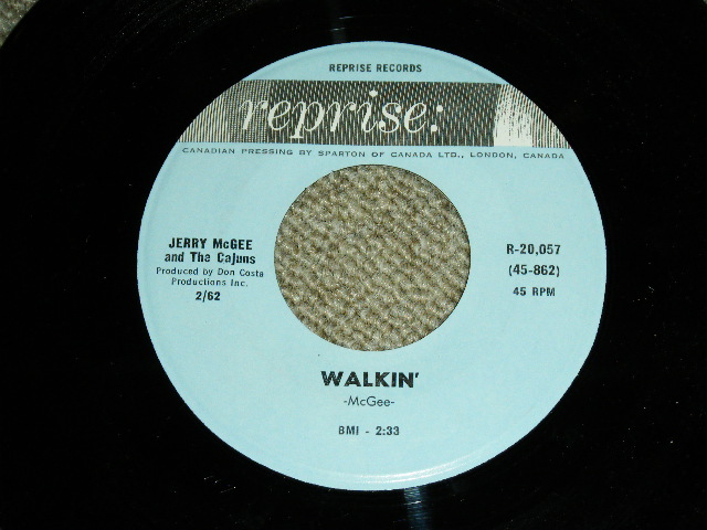 画像1: JERRY McGEE- WALKIN' / BLUES TRAIN  : 1963?  US ORIGINAL Rare "BLUE Label" 7"Sinlge 
