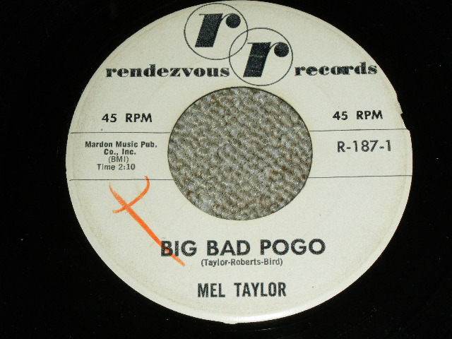 画像1: MEL TAYLOR - BIG BAD POGO / DRUM STICK  :  1962 US ORIGINAL 7" Single 
