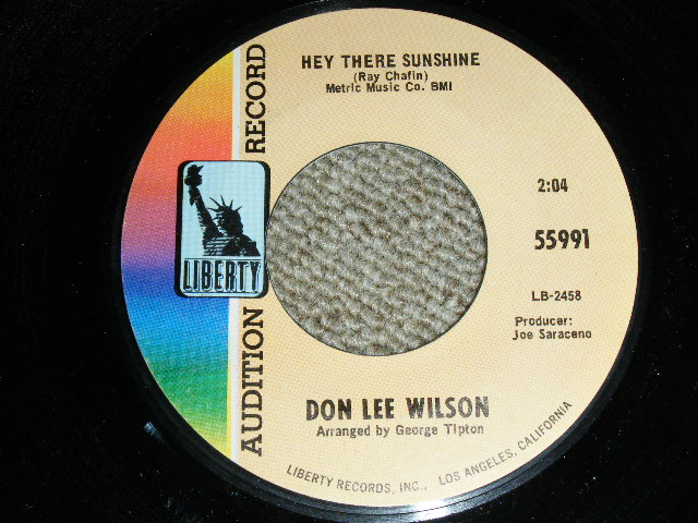 画像: DON LEE WILSON -  BEHIND THESE STAINED GLASS WINDOWS ( SMALL  STYLE LOGO ) / KISS TOMORROW GOODBYE   :    1967  US ORIGINAL Audition Promo 7 Single 