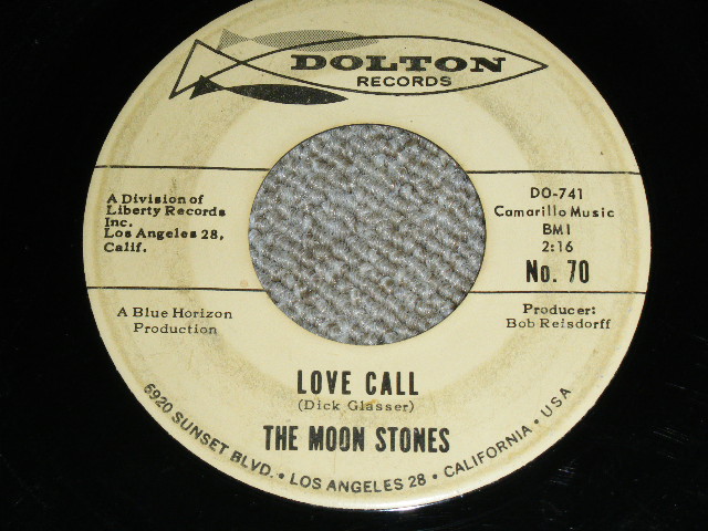 画像: THE MOON STONES ( BOB BOGLE & DON WILSON WORKS of THE VENTURES ) - MY TRUE LOVE / LOVE CALL 1963 US ORIGINAL Audition Label PROMO Black Print 7"45's Single  