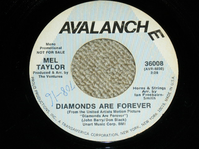 画像1: MEL TAYLOR - DIAMOND ARE FOREVER  / DIAMOND ARE FOREVER  :  US ORIGINAL PROMO ONLY SAME FLIP 7" SINGLE 