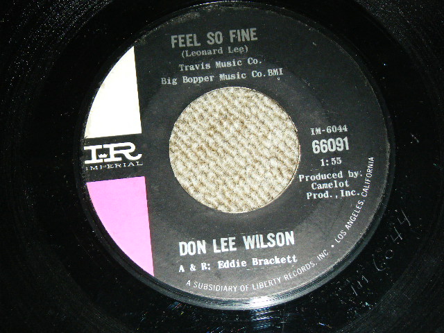 画像1: DON LEE WILSON -  FEEL SO FINE / ANGEL        1965  US ORIGINAL Stock Copy 7 Single 