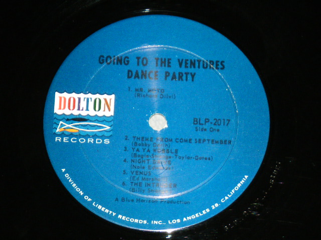 画像: GOING TO THE VENTURES DANCE PARTY Dark BLUE with BLACK PRINT LABEL  MONO