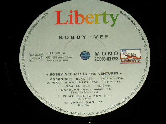 画像: BOBBY VEE MEETS THE VENTURES    FRANCE FRENCH Pressings / 1980's Original issue