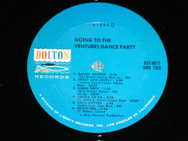 画像: GOING TO THE VENTURES DANCE PARTY ; 1964 ,Maybe BLUE with BLACK Print  LABEL 