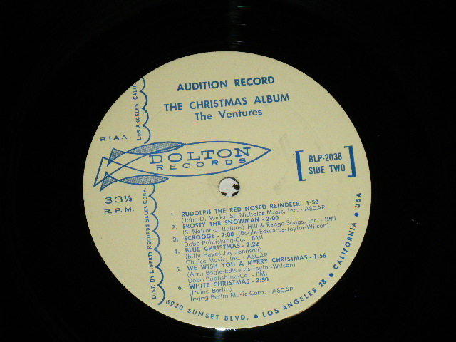 画像: THE CHRISTMAS ALBUM      1965 US AMERICA Version "'AUDITION LABEL PROMO" MONO  LP