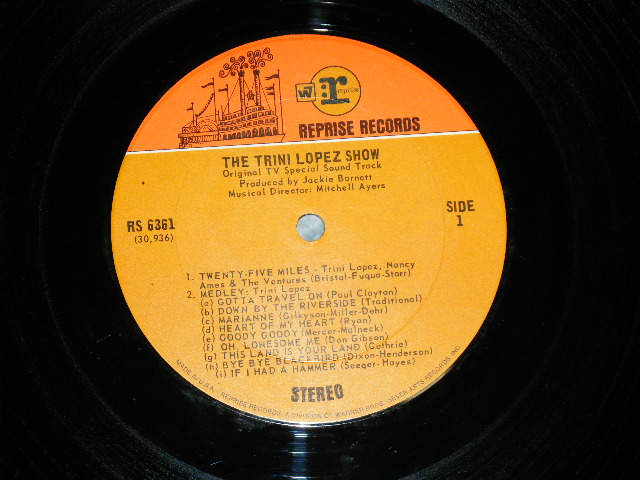 画像: TRINI LOPEZ SHOW   1970 US AMERICA  ORIGINAL  "ORANGE & BROWN" LABEL 