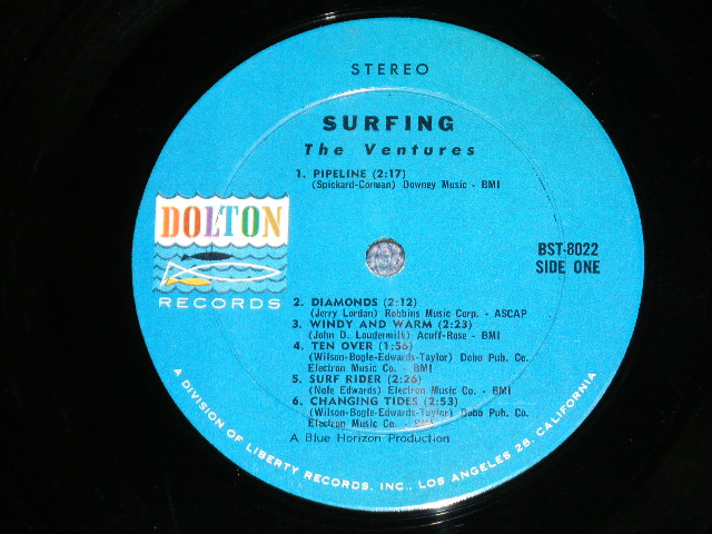 画像: “SURFING”　DARK BLUE W／BLACK PRINT LABEL With PIPELINE STICKER ON FRONT COVER  Matrix Number BST-8022 S1/ BST-8022 S2