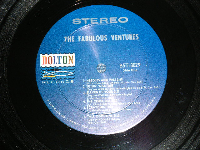 画像: THE FABULOUS VENTURES   Dark Blue With SILVER Print Label STEREO 