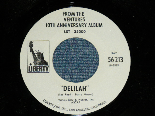 画像1: DELILAH　： FROM THE VENTURES 10TH ANNIVERSARY ALBUM  (Promo Only Same Flip : Mono-Stereo ) 