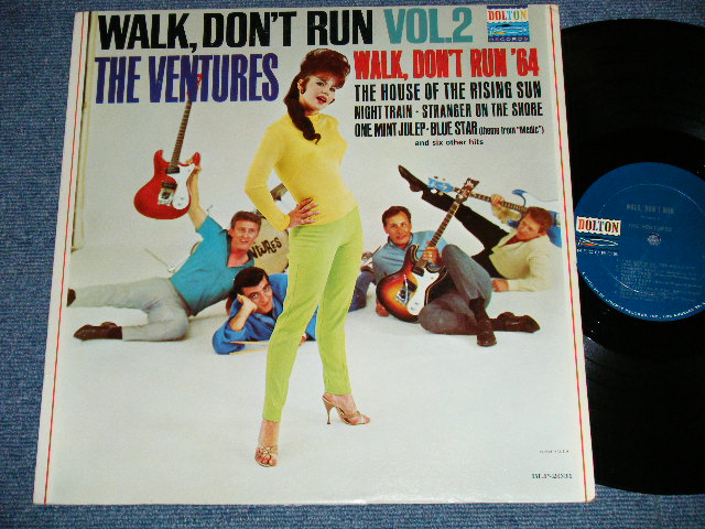 画像1: WALK DON'T RUN VOL.2 : 2nd press Jacket NON SWEAT SHIRT Version  1964 US AMERICA ORIGINAL "DARK BLUE with SILVER PRINT Label"  MONO