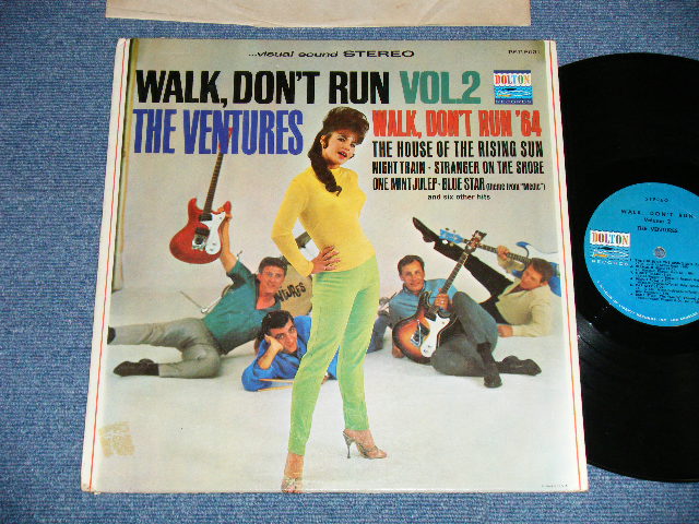 画像1: WALK DON'T RUN VOL.2 : SWEAT SHIRT Version  1964 US AMERICA 2nd press Version  "BLUE with BLACK PRINT Label" STEREO  