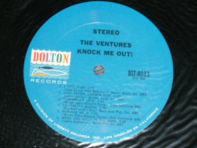 画像: KNOCK ME OUT      BLUE with BLACK PRINT  Label with SEALED RECORD Copy