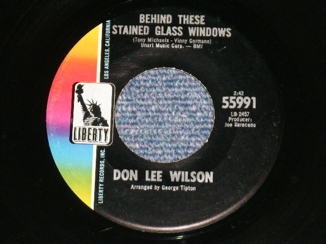画像1: DON LEE WILSON -  BEHIND THESE STAINED GLASS WINDOWS/ KISS TOMORROW GOODBYE   :    1967  US ORIGINAL STOCK COPY 7 Single 