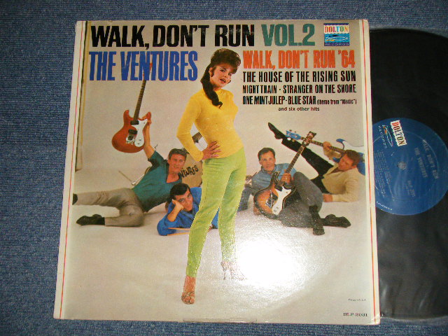 画像1: WALK DON'T RUN VOL.2 : SWEAT SHIRT Version（1st PressＶersion)   1964 US AMERICA ORIGINAL "DARK BLUE with SILVER PRINT Label"  MONO