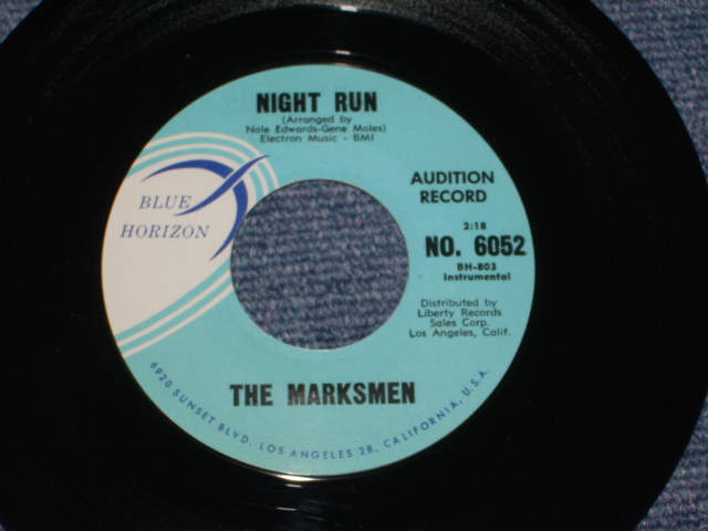 画像1: THE MARKSMEN - NIGHT RUN / SCRATCHE US ORIGINAL PROMO Single With BLACK PRINTING on TITLE