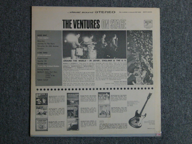 画像: THE VENTURES ON STAGE Blue With Black Print Label 