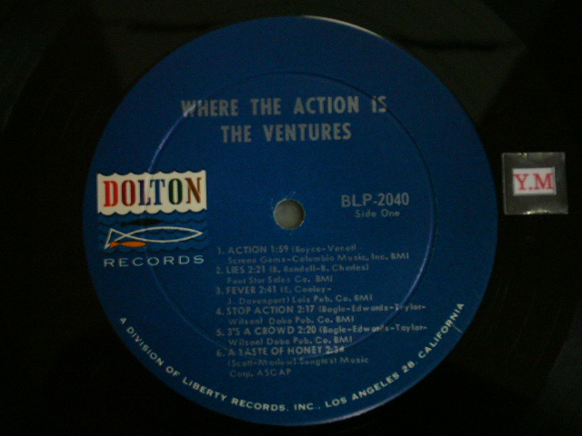 画像: WHERE THE ACTION IS Dark Blue With／Silver Print Label With Song Titel Sticker On Front Cover 
