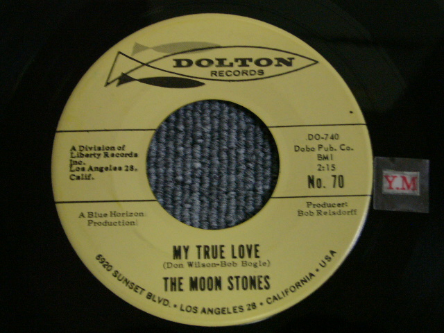 画像: THE MOON STONES ( BOB BOGLE & DON WILSON WORKS of THE VENTURES ) - MY TRUE LOVE / LOVE CALL 1963 US ORIGINAL Audition Label PROMO 7"45's Single  