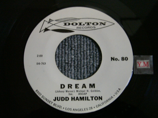 画像: JUDD HAMILTON - DREAM / YOUR ONLY LOVE US ORIGINAL AUDITION WHITE LABEL 