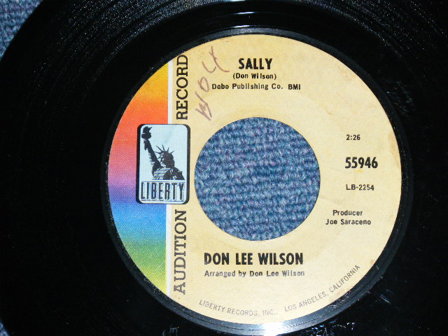 画像1: DON LEE WILSON -  SALLY  ( LIGHT THIN  STYLE LOGO ) / KISS TOMORROW GOODBYE       1967  US ORIGINAL Audition Promo 7 Single 