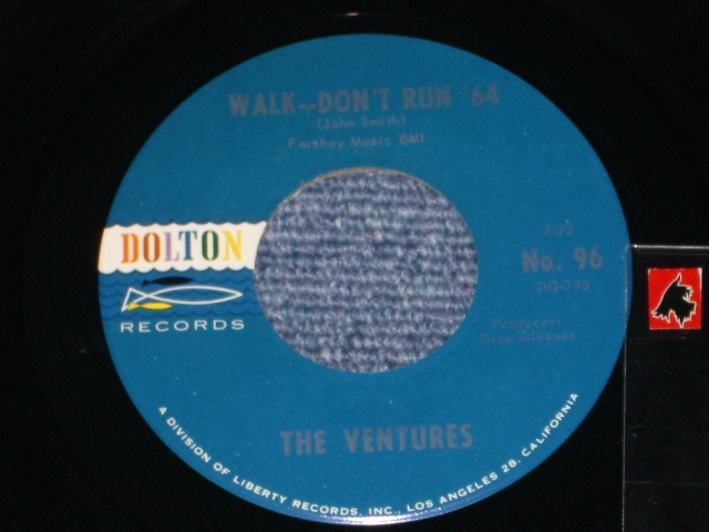 画像:  WALK, DON'T RUN '64 / THE CRUEL SEA   With Picture Sleeve and  Dark Blue With Silver Print Label
