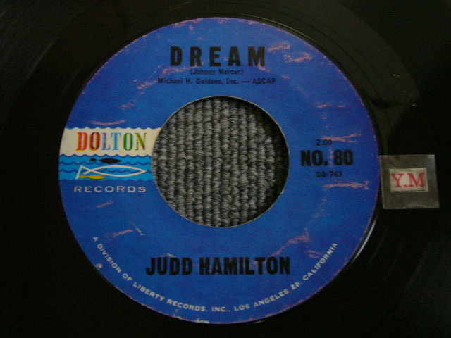 画像1: JUDD HAMILTON - DREAM / YOUR ONLY LOVE US ORIGINAL  