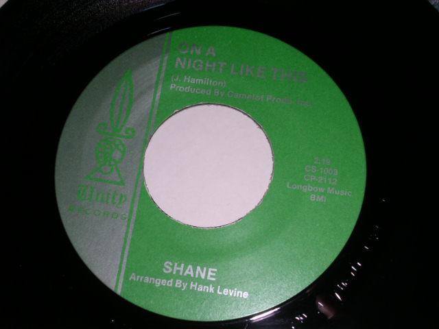 画像:  SHANE ( BOB BOGLE of THE VENTURES ) -'TIL I FOUND YOU /  ON A NIGHT LIKE THIS 1964?  US ORIGINAL GREEN Label