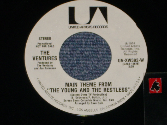 画像1:  MAIN THEME FROM "THE YOUNG AND THE RESTLESS" Promo Only Same Flip WHITE Label Version
