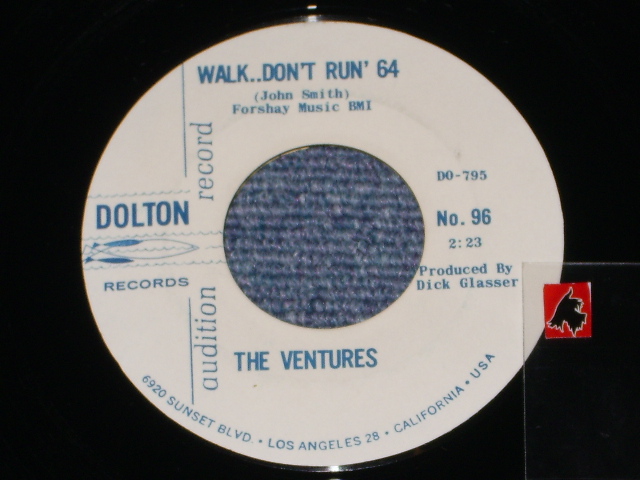 画像:  WALK, DON'T RUN '64 / THE CRUEL SEA   With Picture Sleeve and  White Label Promo 