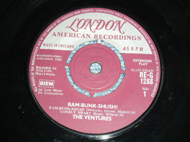 画像: RAM-BUNK-SHUSH  UK PRESSINGS  EP 