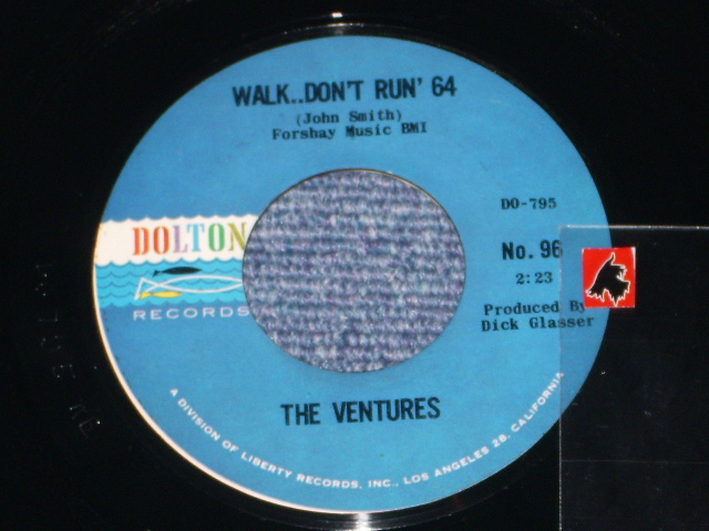 画像1:  WALK, DON'T RUN '64 / THE CRUEL SEA    Dark Blue With Black Print Label