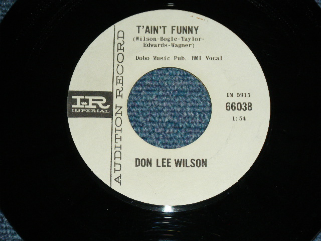 画像: DON LEE WILSON -  WHAT'D I SAY  / T'AINT FUNNY       1964  US ORIGINAL White Label Promo 7 Single 