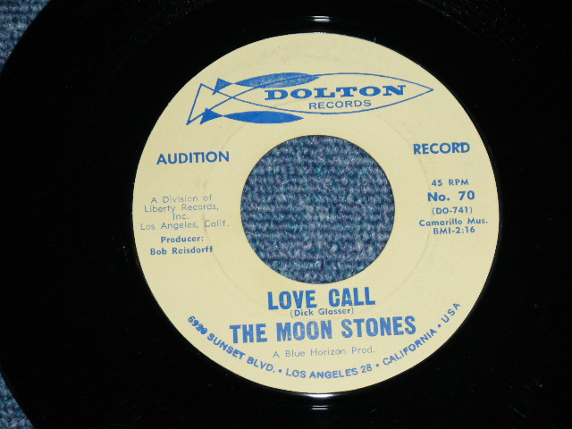 画像: THE MOON STONES ( BOB BOGGLE & DON WILSON WORKS of THE VENTURES ) - MY TRUE LOVE / LOVE CALL  1963 US ORIGINAL Audition Label PROMO 7"45's Single 